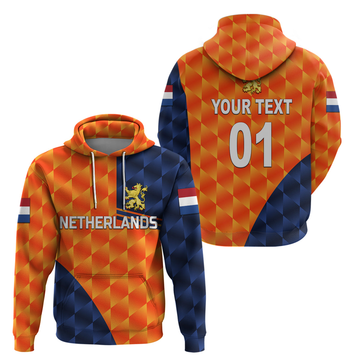 (Custom Personalised) Netherlands Cricket Dutch Lion Hoodie Pride Version Orange LT8 - Vibe Hoodie Shop