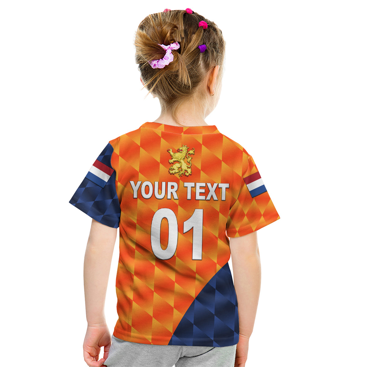 (Custom Personalised) Netherlands Cricket Dutch Lion Kid T Shirt Pride Version Orange - Vibe Hoodie Shop