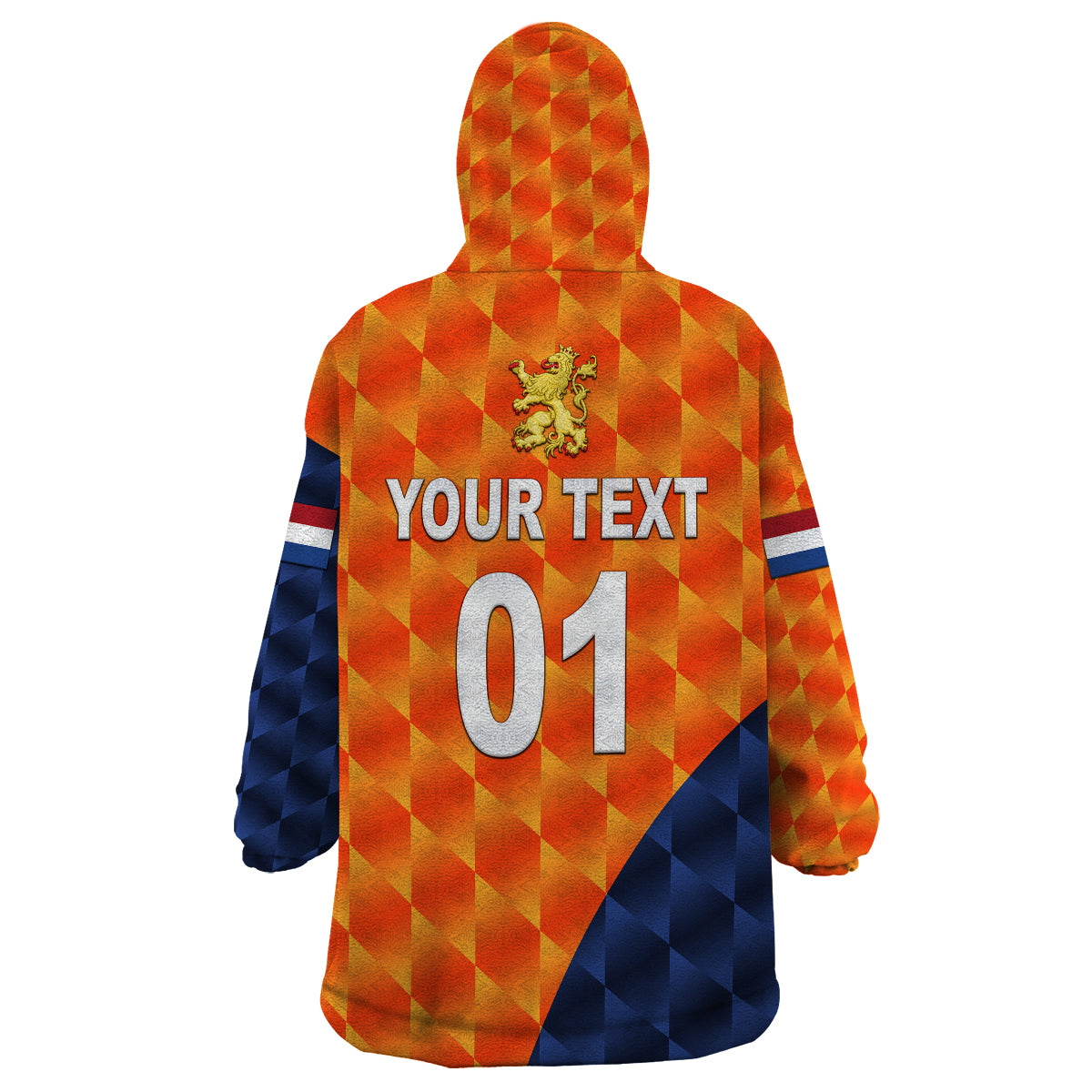 (Custom Personalised) Netherlands Cricket Dutch Lion Wearable Blanket Hoodie Pride Version Orange - Vibe Hoodie Shop