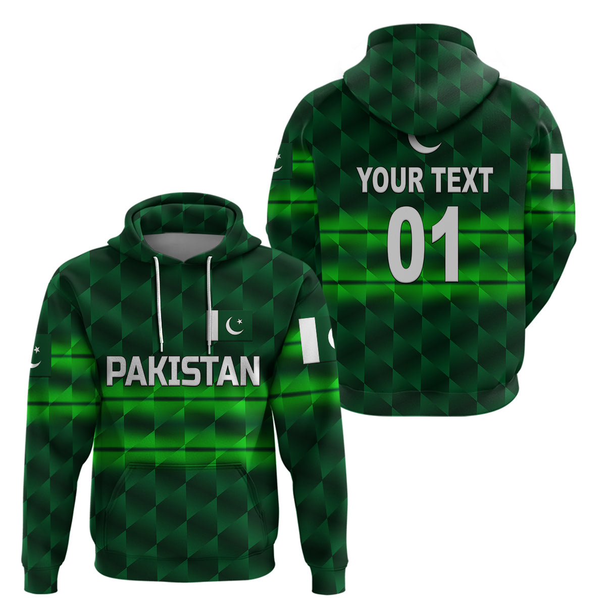 (Custom Personalised) Pakistan Cricket Hoodie Pak Shaheens Unique - Dark Green LT8 - Vibe Hoodie Shop