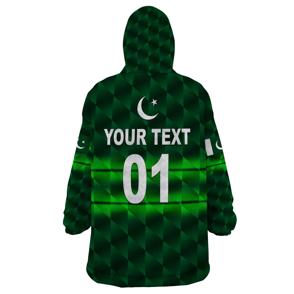 (Custom Personalised) Pakistan Cricket Wearable Blanket Hoodie Pak Shaheens Unique - Dark Green - Vibe Hoodie Shop