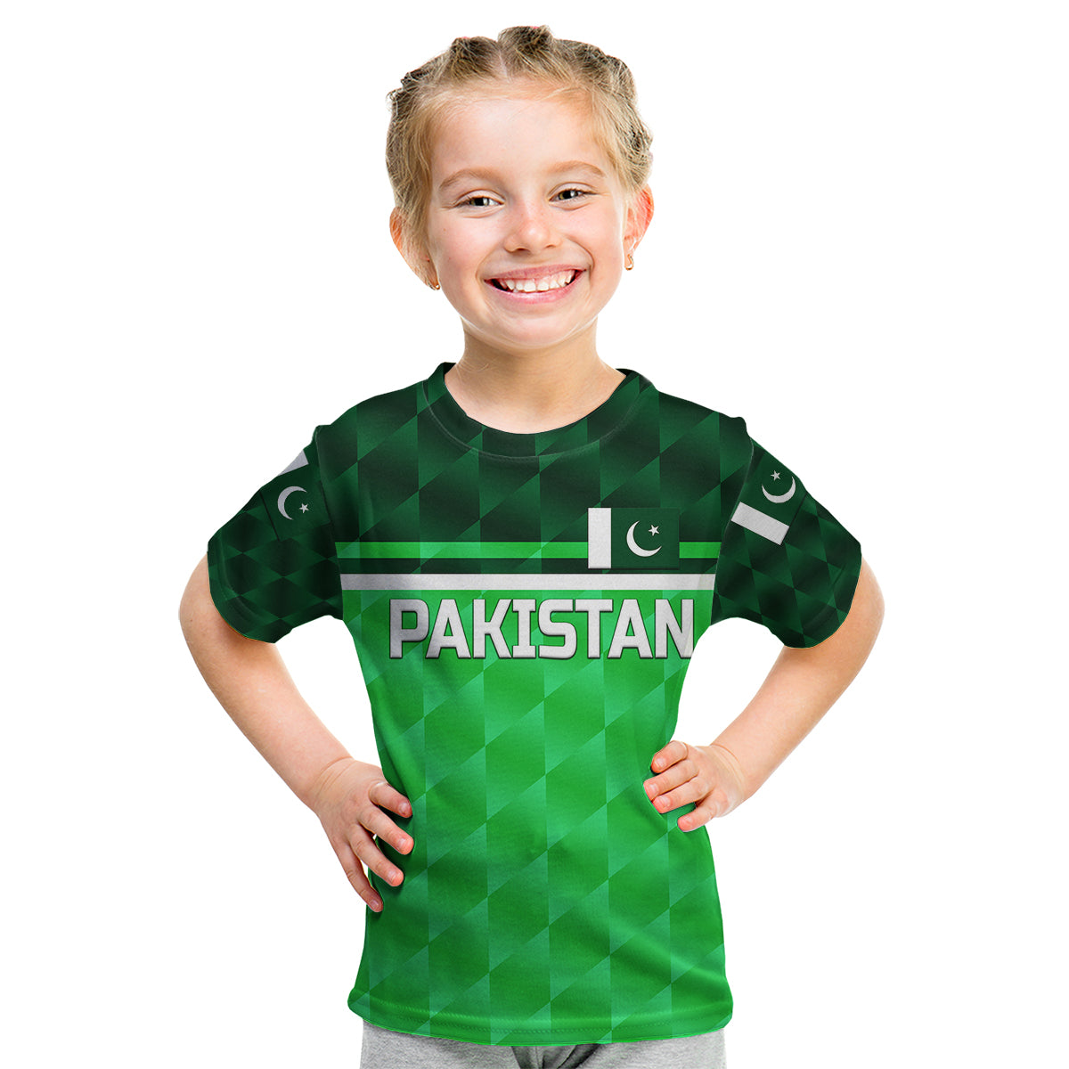 (Custom Personalised) Pakistan Cricket Kid T Shirt Pak Shaheens Unique - Green - Vibe Hoodie Shop