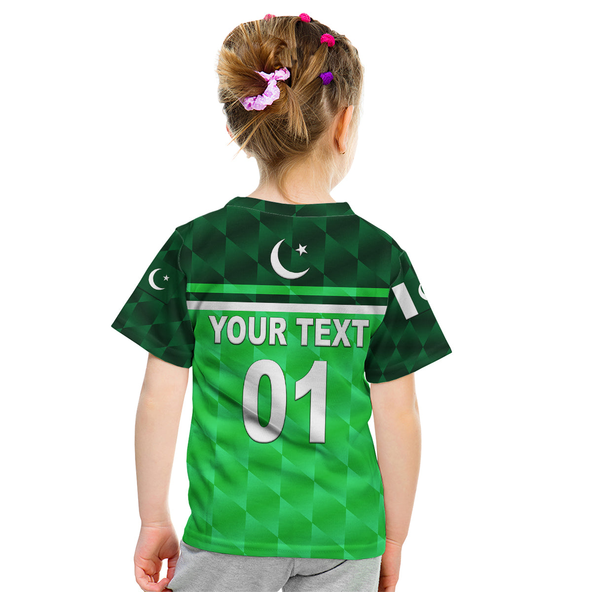 (Custom Personalised) Pakistan Cricket Kid T Shirt Pak Shaheens Unique - Green - Vibe Hoodie Shop