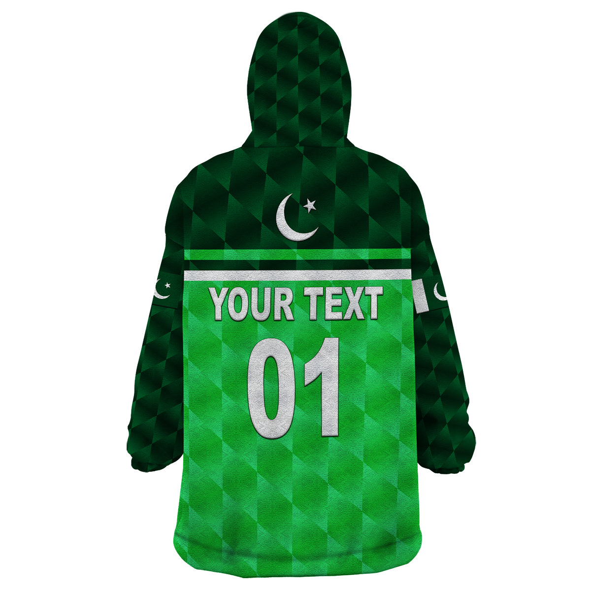 (Custom Personalised) Pakistan Cricket Wearable Blanket Hoodie Pak Shaheens Unique - Green - Vibe Hoodie Shop