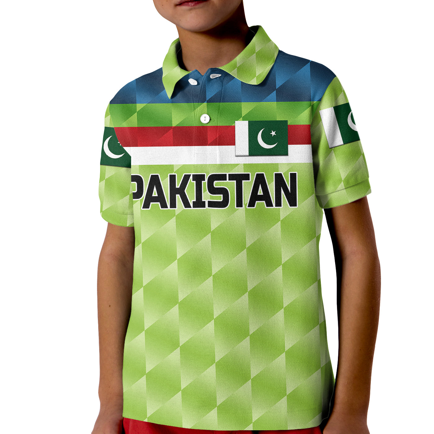 (Custom Personalised) Pakistan Cricket Kid Polo Shirt Pak Shaheens Pride 1992 Champions - Vibe Hoodie Shop