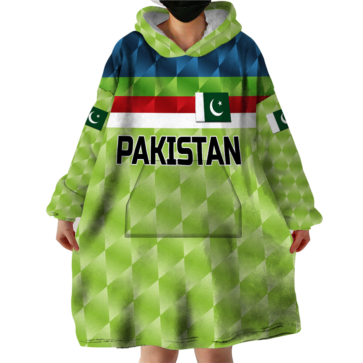 (Custom Personalised) Pakistan Cricket Wearable Blanket Hoodie Pak Shaheens Pride 1992 Champions - Vibe Hoodie Shop