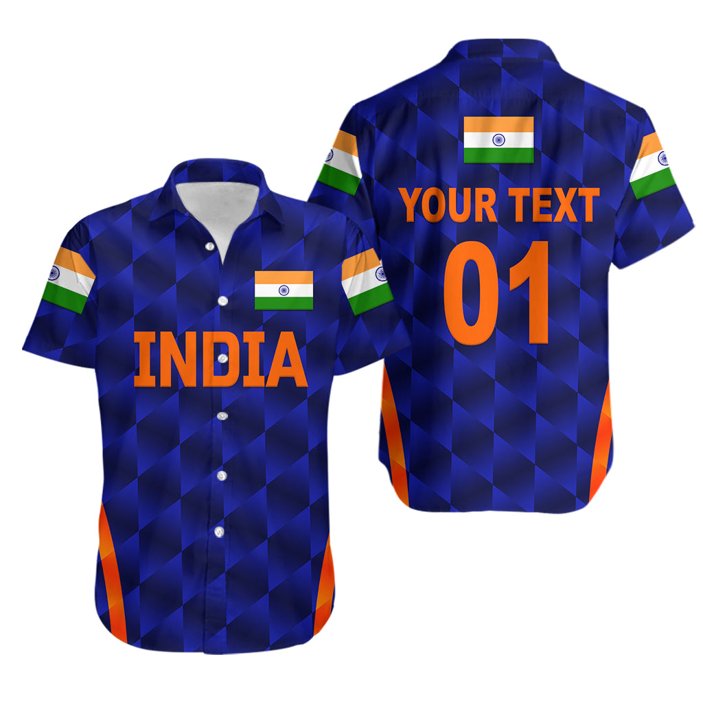 (Custom Personalised) India Cricket Hawaiian Shirt Men In Blue Unique - Blue - Vibe Hoodie Shop