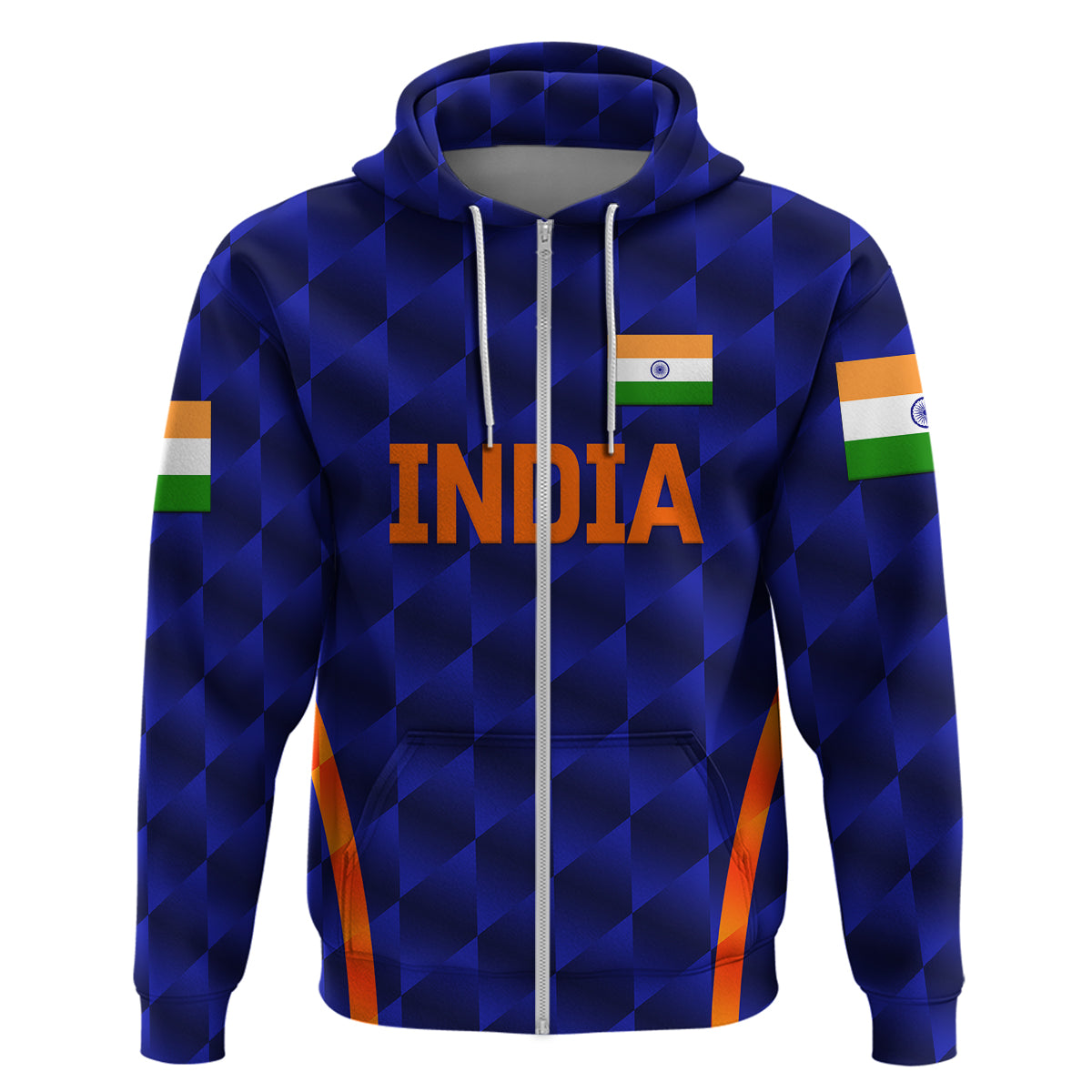 (Custom Personalised) India Cricket Hoodie Men In Blue Unique - Blue LT8 - Vibe Hoodie Shop