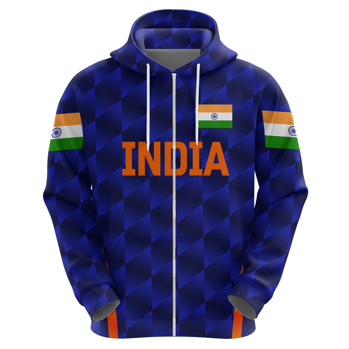 (Custom Personalised) India Cricket Hoodie Men In Blue Unique - Blue LT8 - Vibe Hoodie Shop