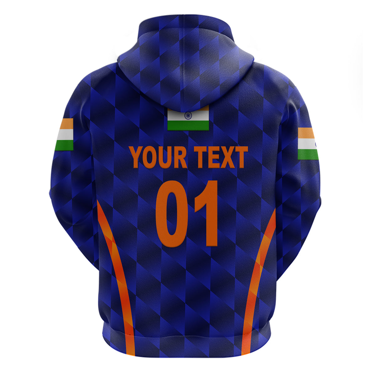 (Custom Personalised) India Cricket Hoodie Men In Blue Unique - Blue LT8 - Vibe Hoodie Shop