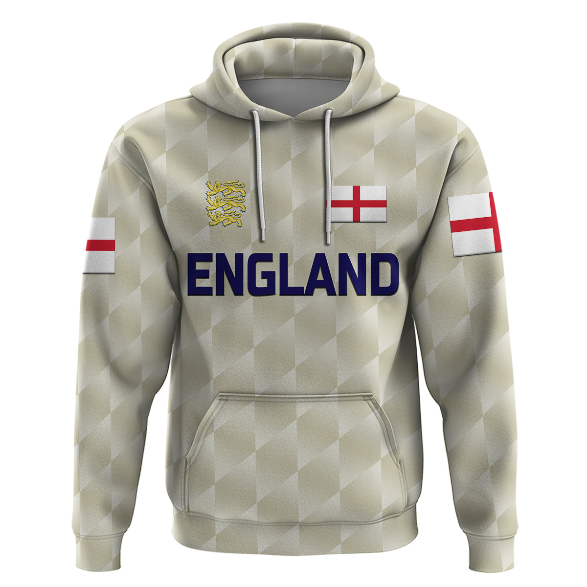 (Custom Personalised) England Cricket Hoodie Unique - Beige LT8 - Vibe Hoodie Shop