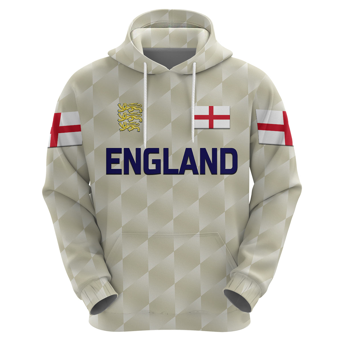(Custom Personalised) England Cricket Hoodie Unique - Beige LT8 - Vibe Hoodie Shop