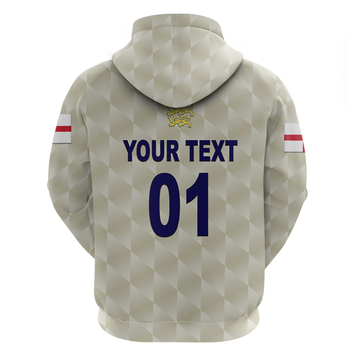 (Custom Personalised) England Cricket Hoodie Unique - Beige LT8 - Vibe Hoodie Shop