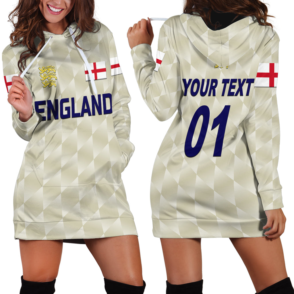 (Custom Personalised) England Cricket Hoodie Dress Unique - Beige - Vibe Hoodie Shop