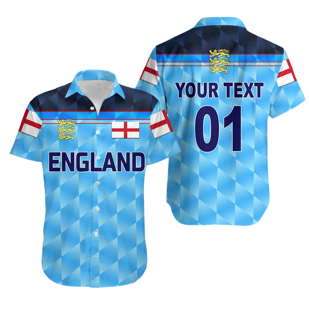 (Custom Personalised) England Cricket Hawaiian Shirt Unique - Blue - Vibe Hoodie Shop