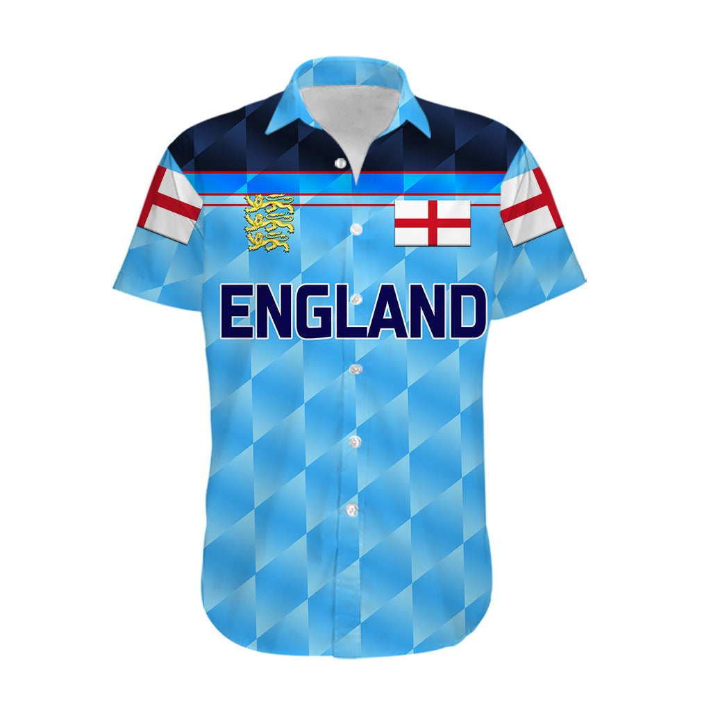 (Custom Personalised) England Cricket Hawaiian Shirt Unique - Blue - Vibe Hoodie Shop