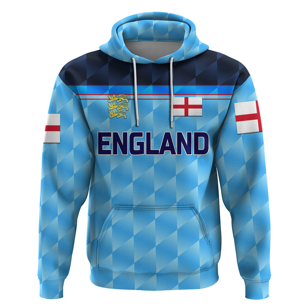 (Custom Personalised) England Cricket Hoodie Unique - Blue LT8 - Vibe Hoodie Shop