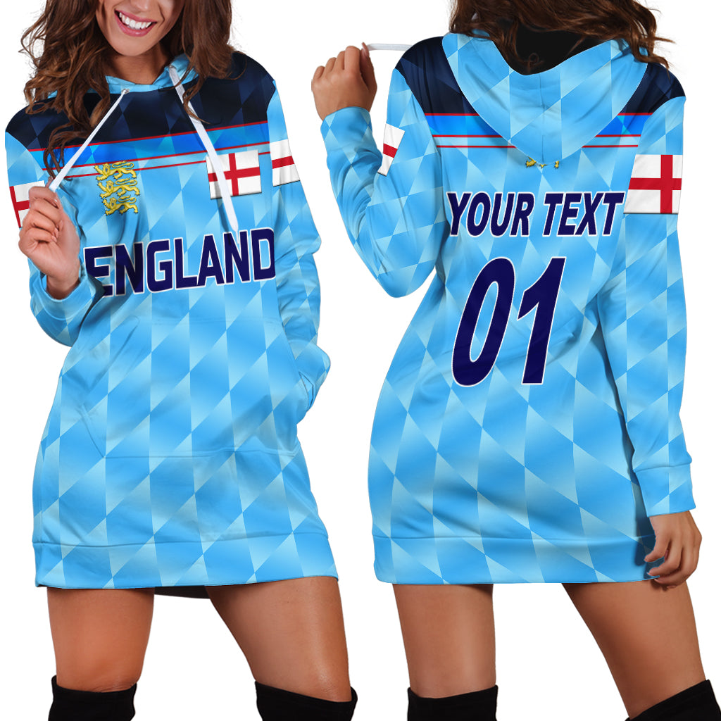 (Custom Personalised) England Cricket Hoodie Dress Unique - Blue - Vibe Hoodie Shop