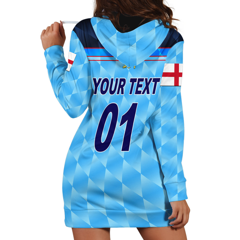 (Custom Personalised) England Cricket Hoodie Dress Unique - Blue - Vibe Hoodie Shop