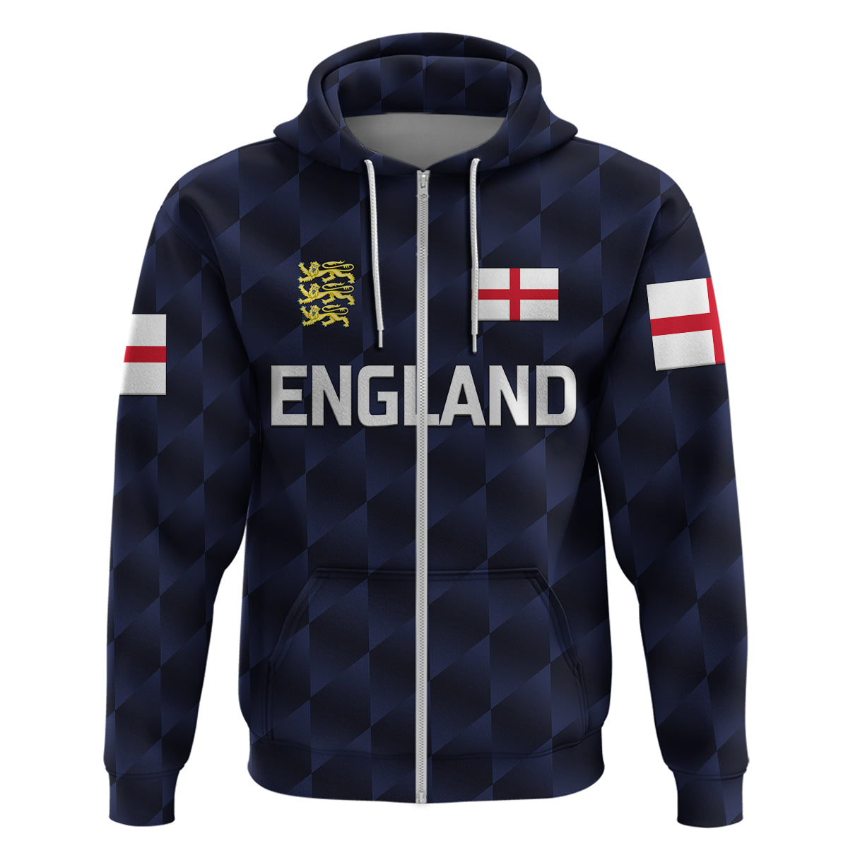(Custom Personalised) England Cricket Hoodie Unique - Navy LT8 - Vibe Hoodie Shop