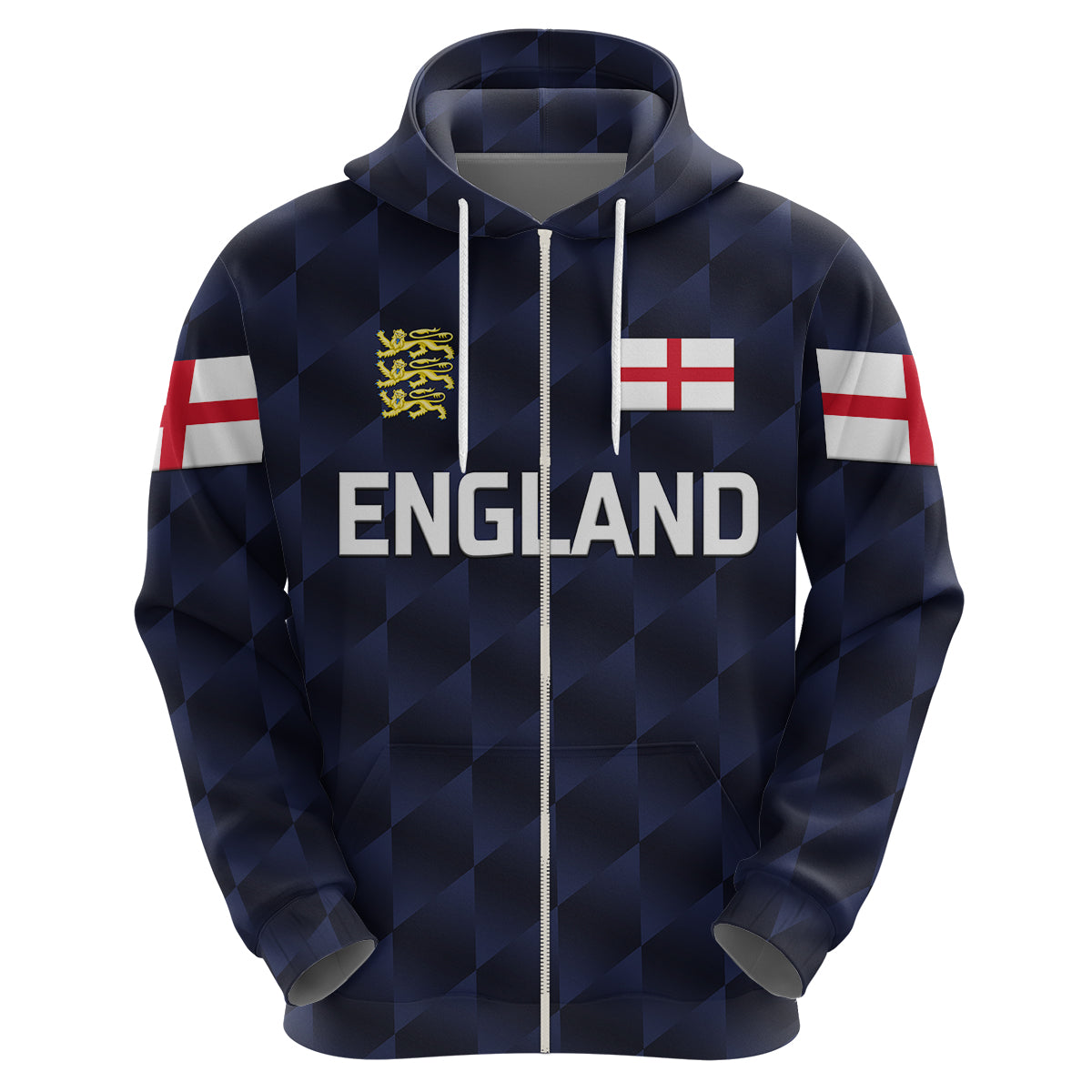 (Custom Personalised) England Cricket Hoodie Unique - Navy LT8 - Vibe Hoodie Shop
