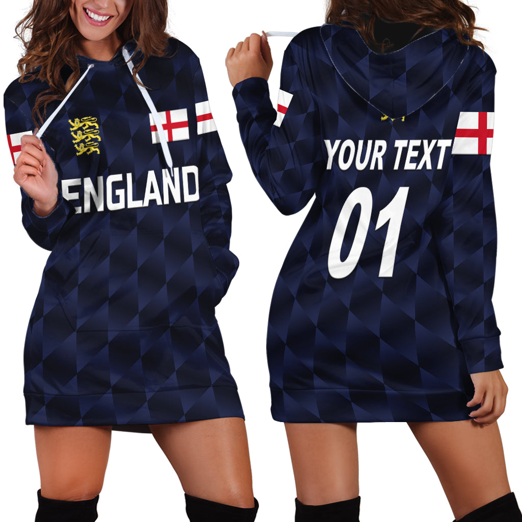 (Custom Personalised) England Cricket Hoodie Dress Unique - Navy - Vibe Hoodie Shop