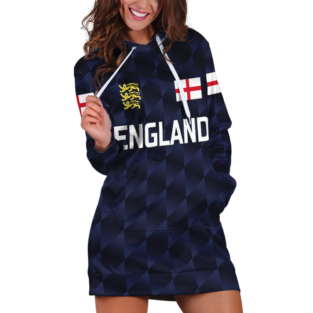 (Custom Personalised) England Cricket Hoodie Dress Unique - Navy - Vibe Hoodie Shop