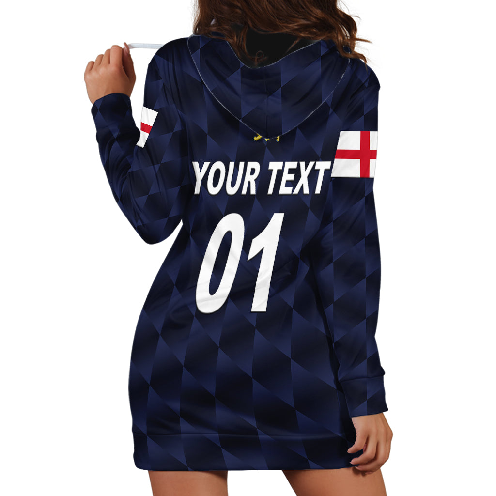 (Custom Personalised) England Cricket Hoodie Dress Unique - Navy - Vibe Hoodie Shop