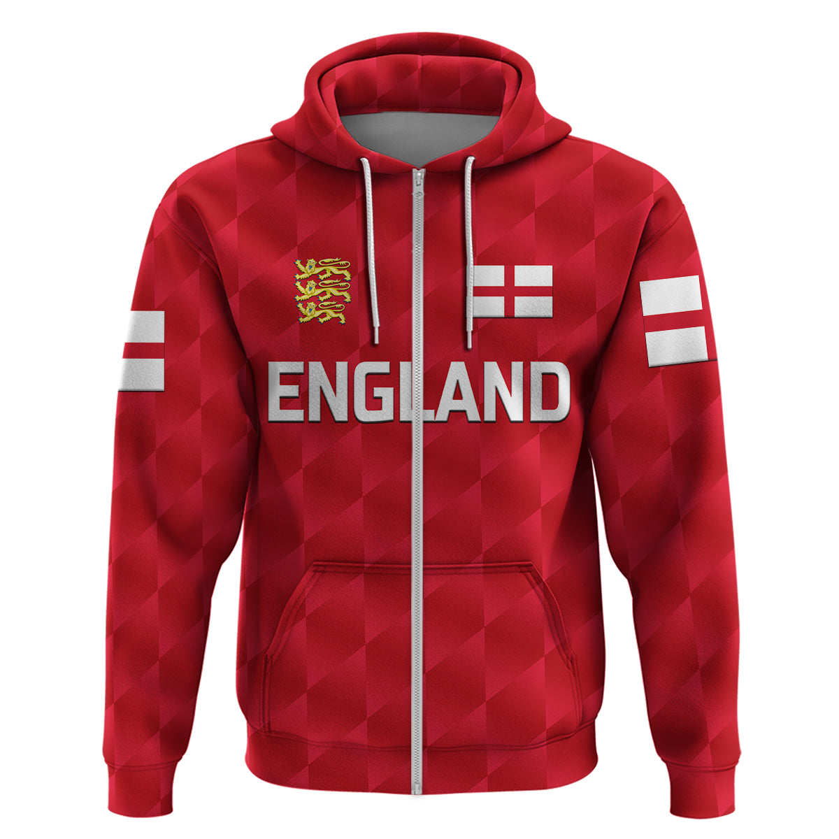 (Custom Personalised) England Cricket Hoodie Unique - Red LT8 - Vibe Hoodie Shop