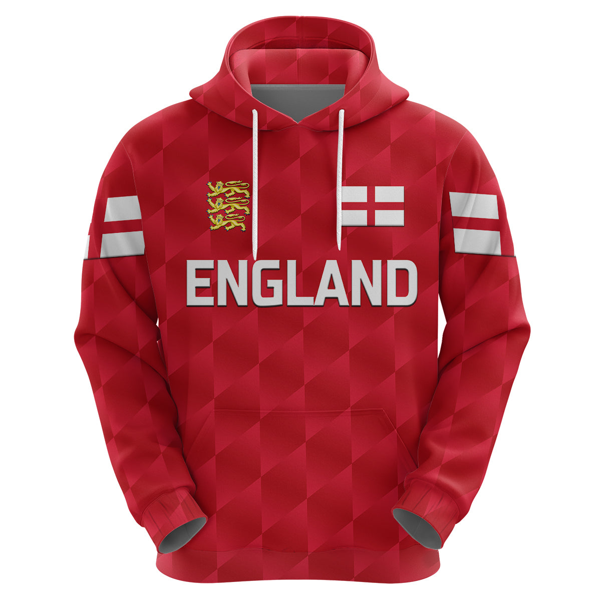 (Custom Personalised) England Cricket Hoodie Unique - Red LT8 - Vibe Hoodie Shop