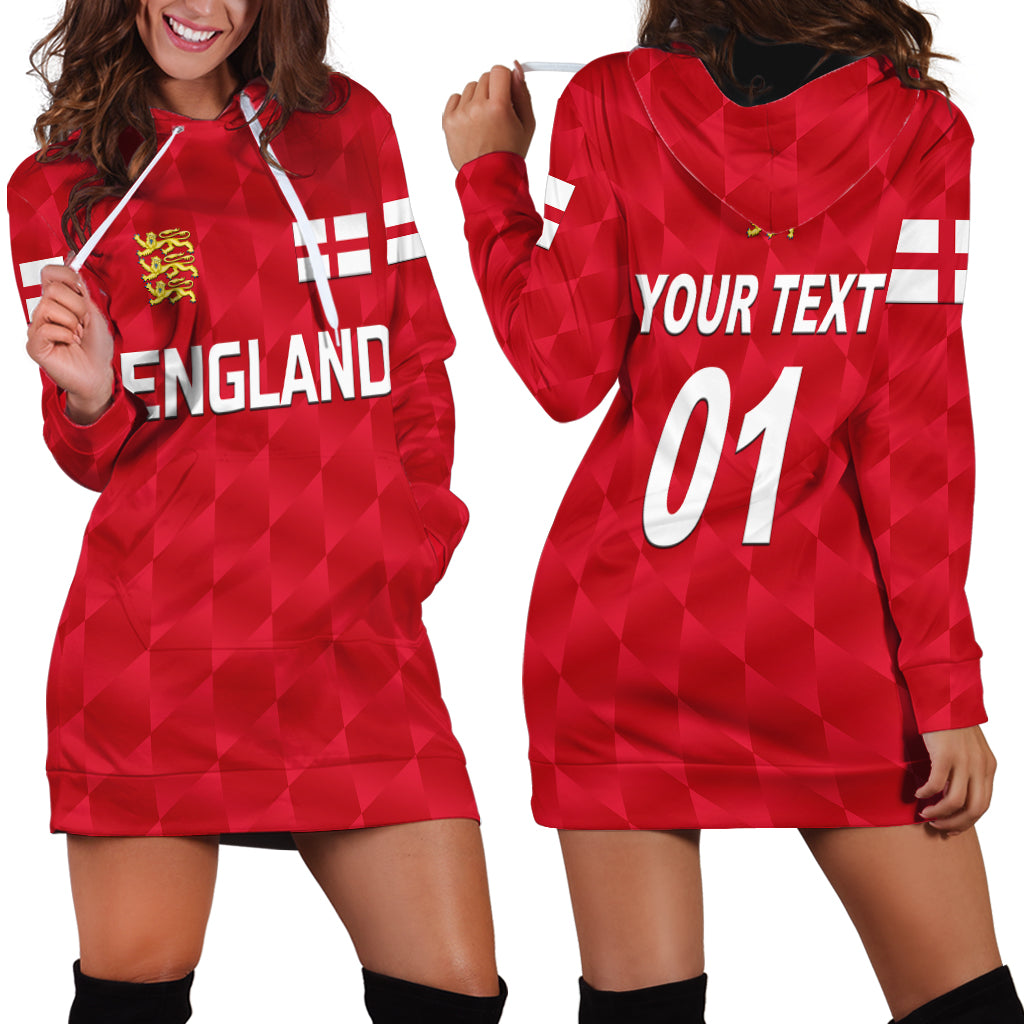 (Custom Personalised) England Cricket Hoodie Dress Unique - Red - Vibe Hoodie Shop