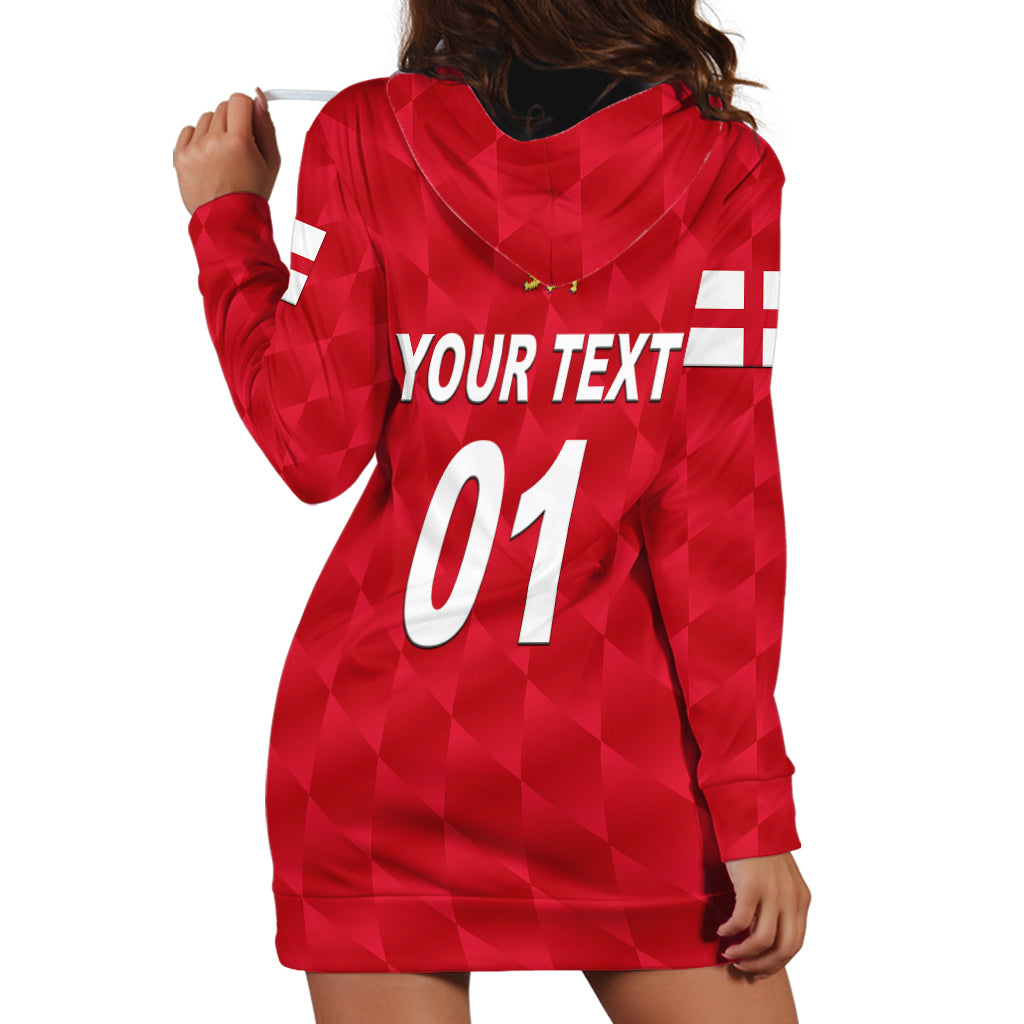 (Custom Personalised) England Cricket Hoodie Dress Unique - Red - Vibe Hoodie Shop