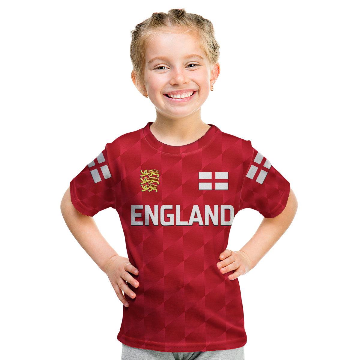 (Custom Personalised) England Cricket Kid T Shirt Unique - Red - Vibe Hoodie Shop