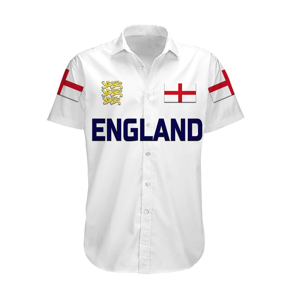 (Custom Personalised) England Cricket Hawaiian Shirt Unique - White - Vibe Hoodie Shop