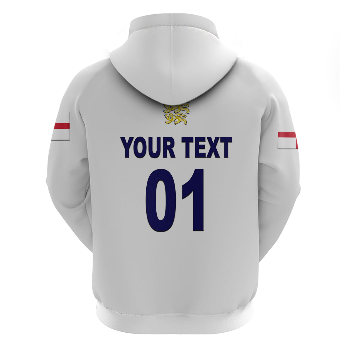 (Custom Personalised) England Cricket Hoodie Unique - White LT8 - Vibe Hoodie Shop