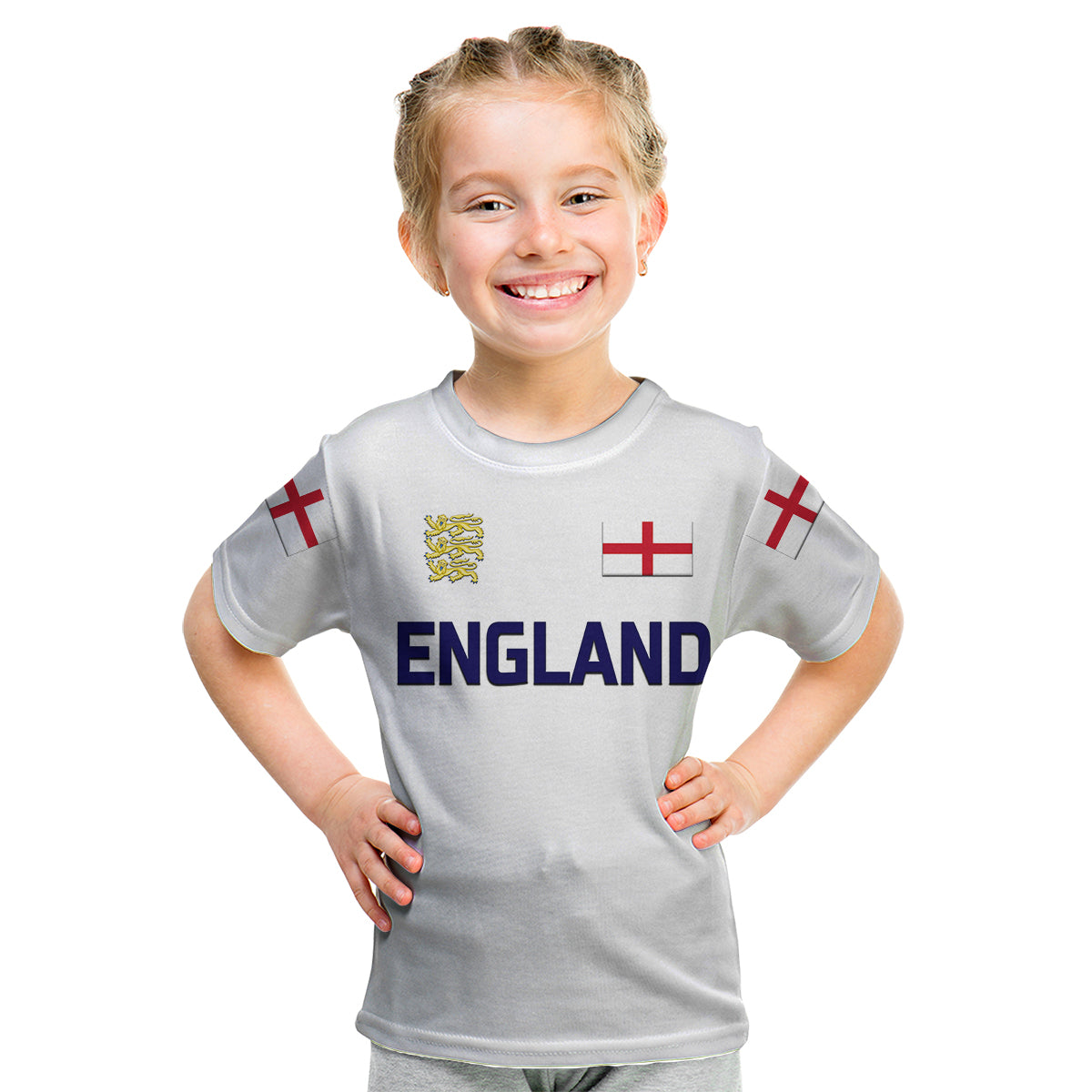 (Custom Personalised) England Cricket Kid T Shirt Unique - White - Vibe Hoodie Shop