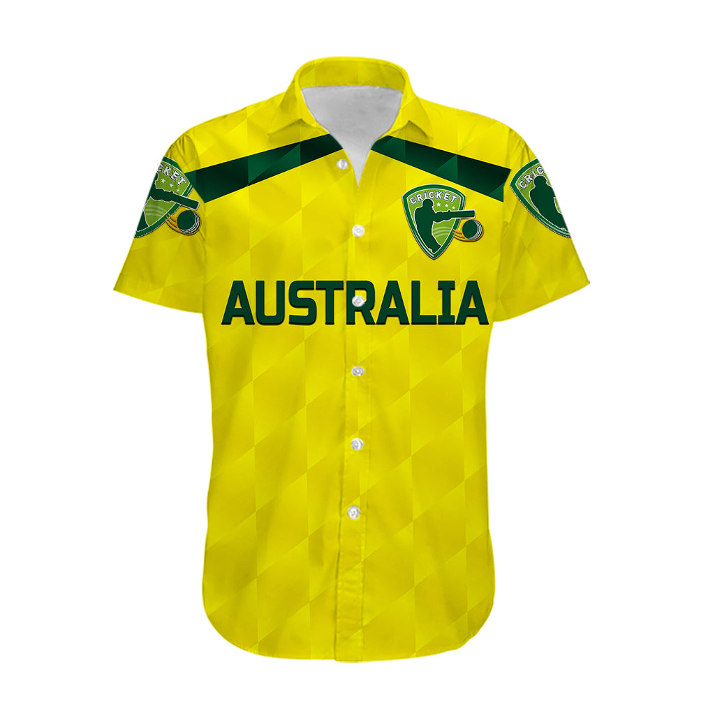(Custom Personalised) Australia Cricket Hawaiian Shirt Aussie Unique - Yellow - Vibe Hoodie Shop