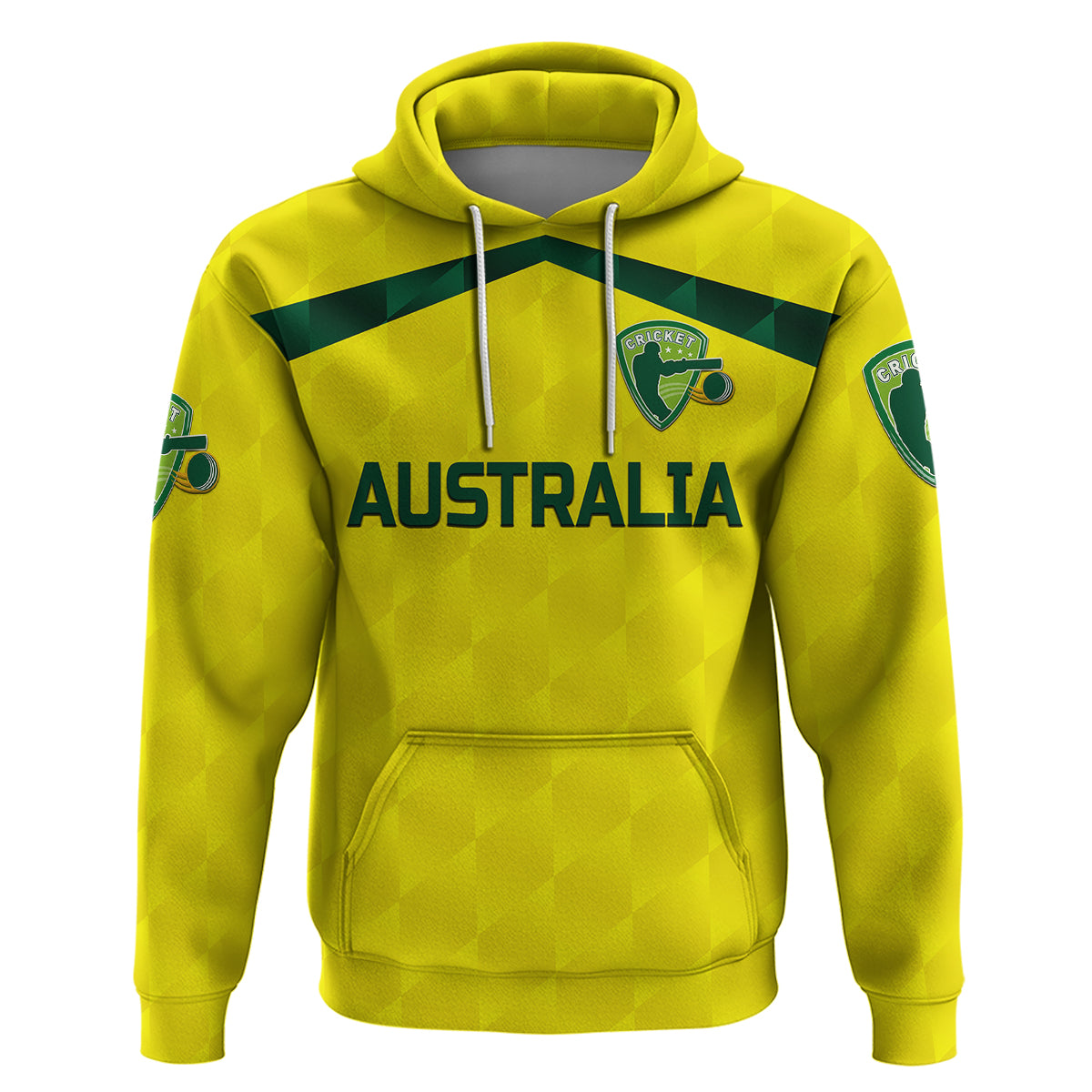 (Custom Personalised) Australia Cricket Hoodie Aussie Unique - Yellow LT8 - Vibe Hoodie Shop