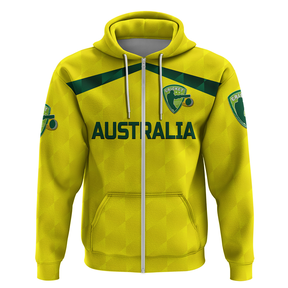 (Custom Personalised) Australia Cricket Hoodie Aussie Unique - Yellow LT8 - Vibe Hoodie Shop