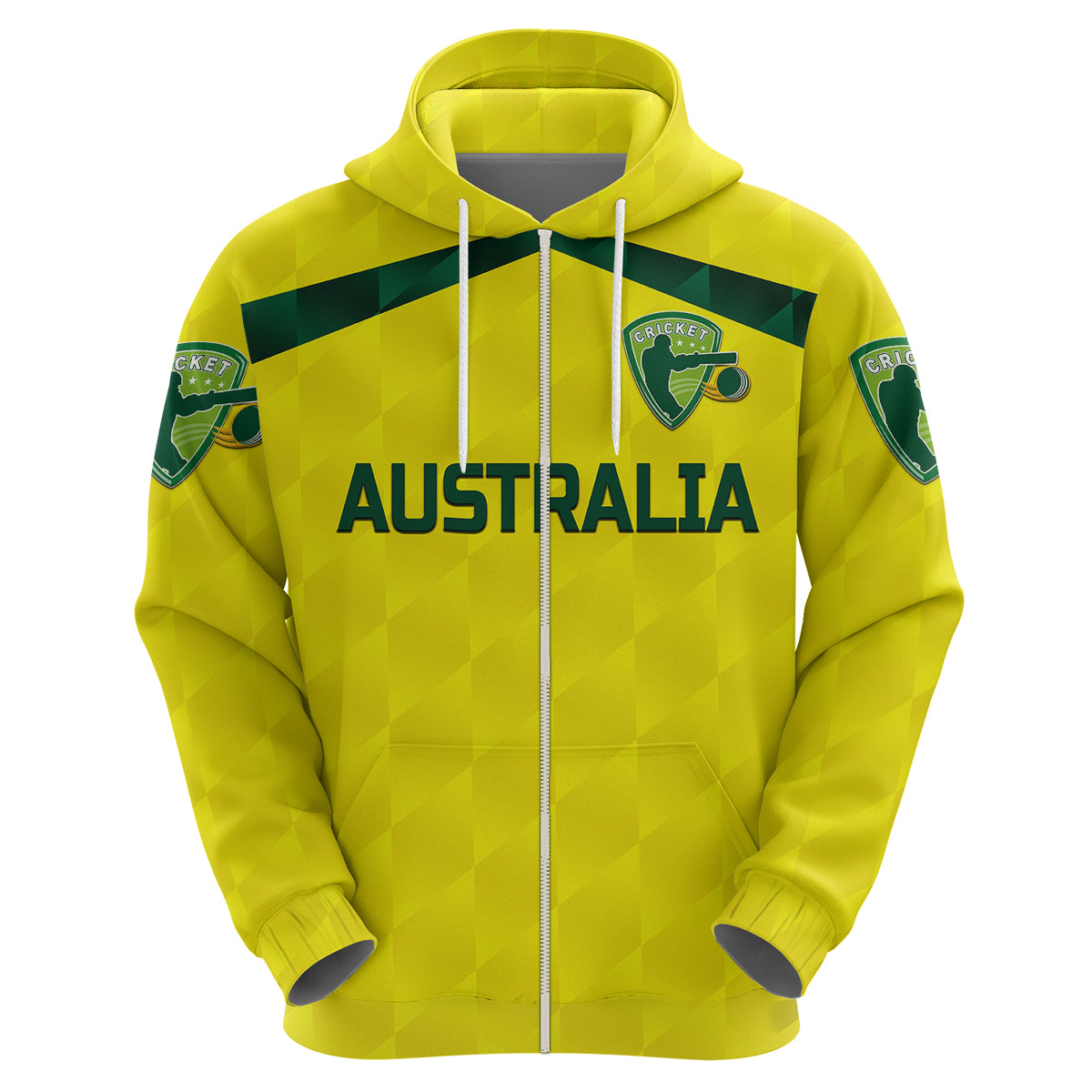 (Custom Personalised) Australia Cricket Hoodie Aussie Unique - Yellow LT8 - Vibe Hoodie Shop