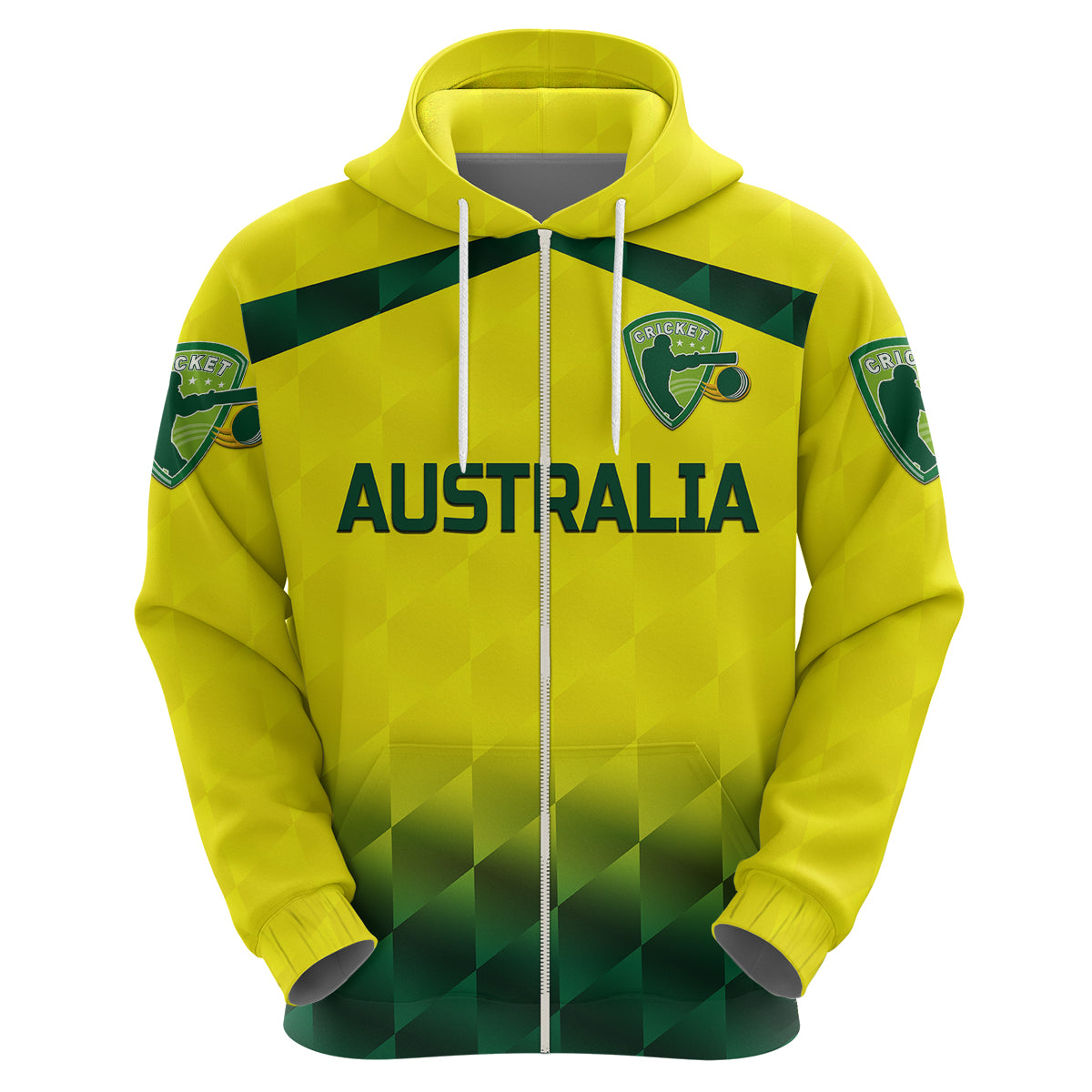 (Custom Personalised) Australia Cricket Hoodie Aussie Unique - Gradient Yellow Vibes LT8 - Vibe Hoodie Shop