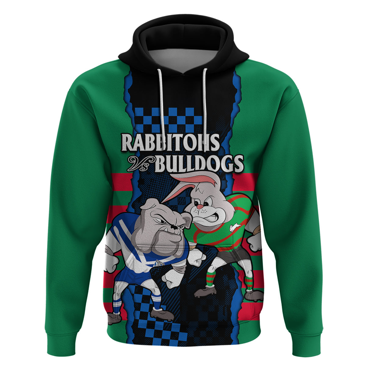 NRL Combine Rabbitohs and Bulldogs Hoodie LT9 - Vibe Hoodie Shop