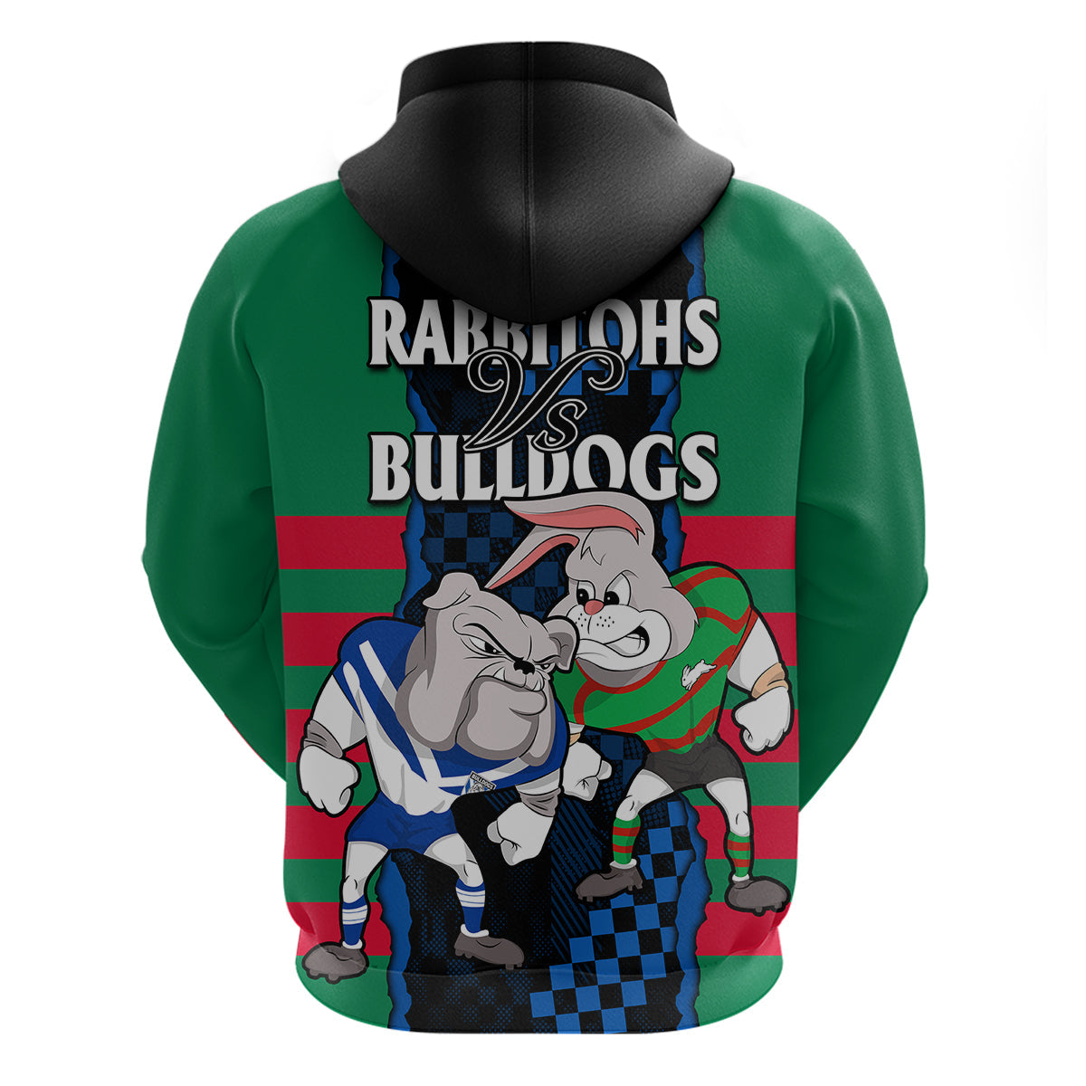 NRL Combine Rabbitohs and Bulldogs Hoodie LT9 - Vibe Hoodie Shop