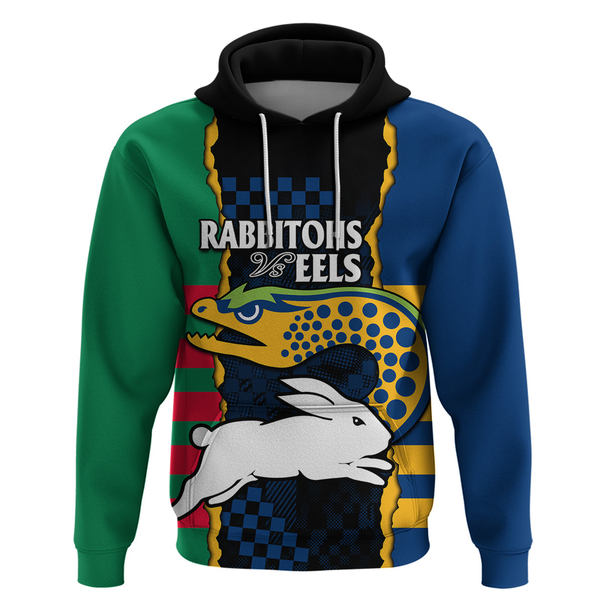 NRL Combine Rabbitohs and Eels Hoodie LT9 - Vibe Hoodie Shop