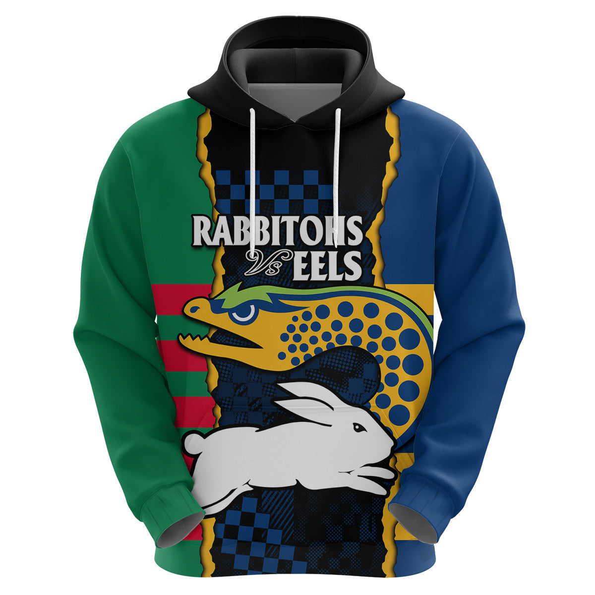 NRL Combine Rabbitohs and Eels Hoodie LT9 - Vibe Hoodie Shop