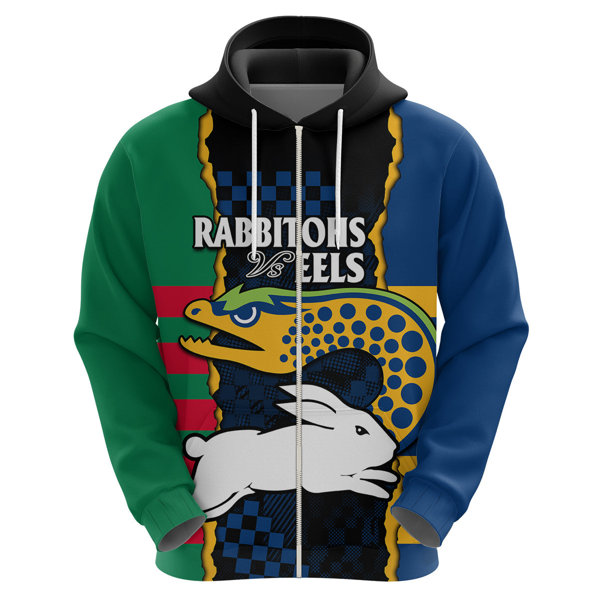 NRL Combine Rabbitohs and Eels Hoodie LT9 - Vibe Hoodie Shop