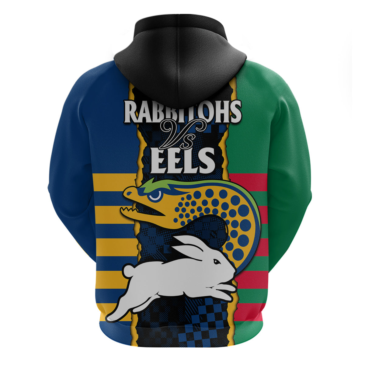 NRL Combine Rabbitohs and Eels Hoodie LT9 - Vibe Hoodie Shop