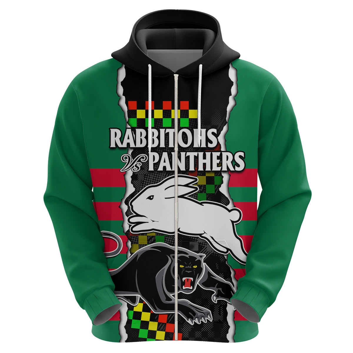 NRL Combine Rabbitohs and Panthers Hoodie LT9 - Vibe Hoodie Shop