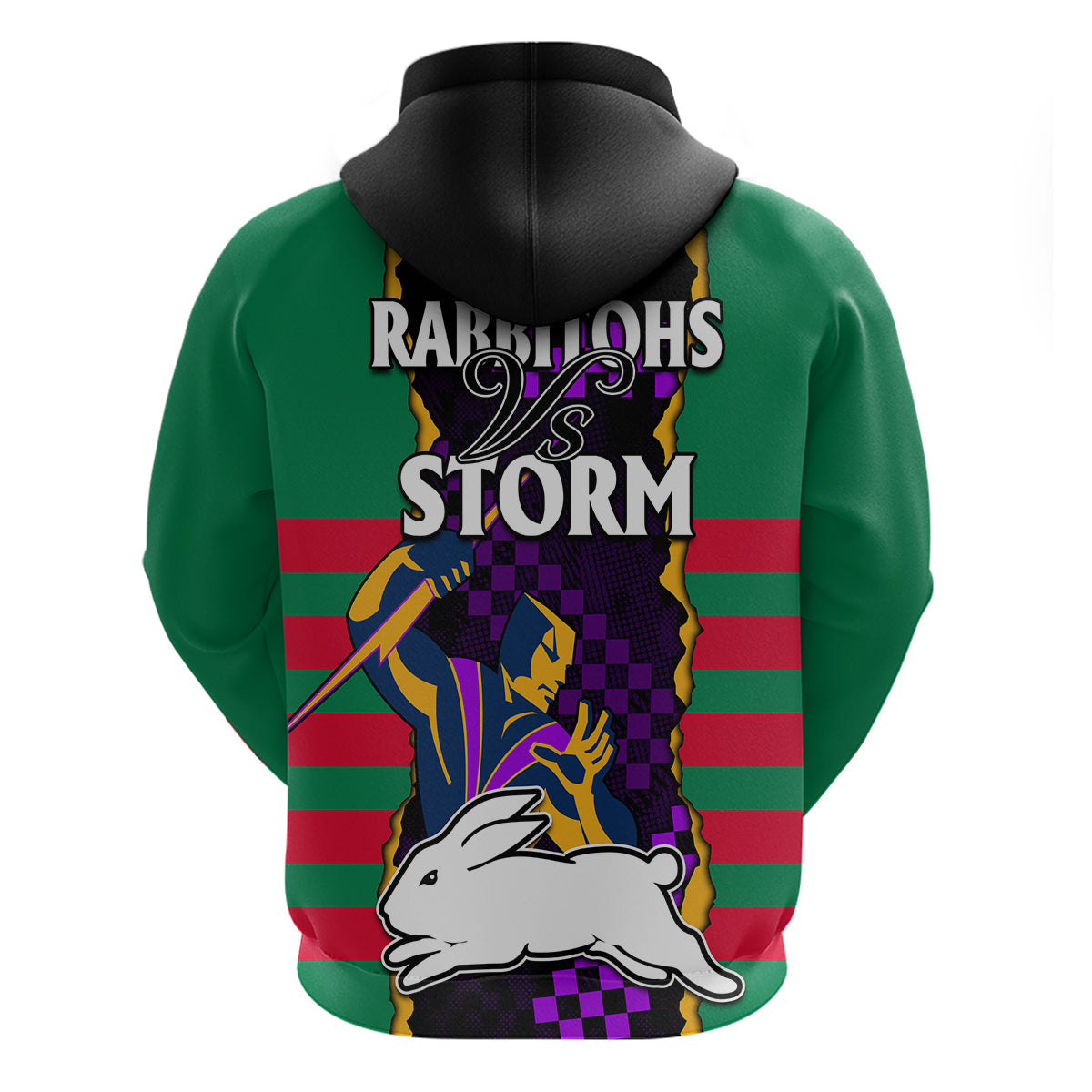 NRL Combine Rabbitohs and Storm Hoodie LT9 - Vibe Hoodie Shop