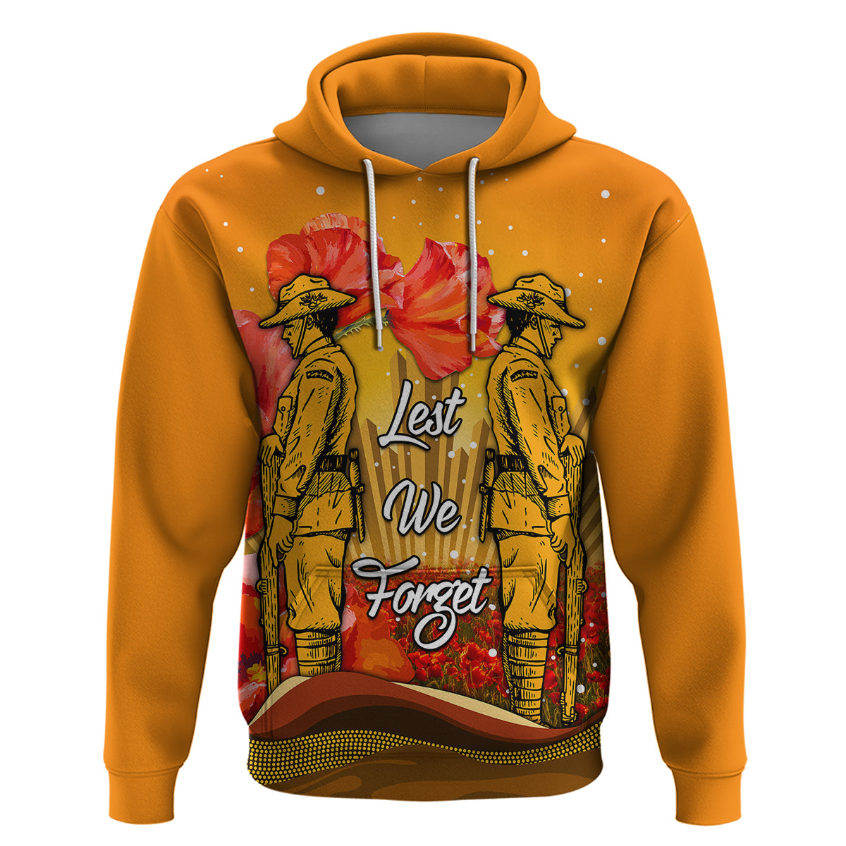 Aboriginal Anzac Day Hoodie Soldier Poppy Vibe LT9 - Vibe Hoodie Shop